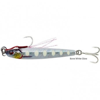 Блесна SAVAGE GEAR 3D Slim Jig Minnow 16см 120г Sinking Bone White Glow PH