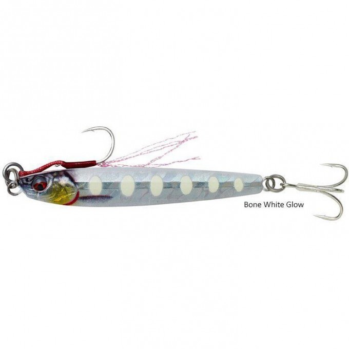 Блесна SAVAGE GEAR 3D Slim Jig Minnow 17м 150г Sinking Bone White Glow PHP 74455