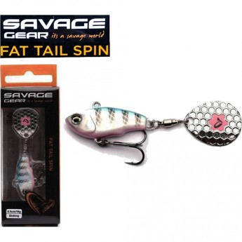 Блесна SAVAGE GEAR Fat Tail Spin 5.5cm 9g Sinking Blue Silver Pink