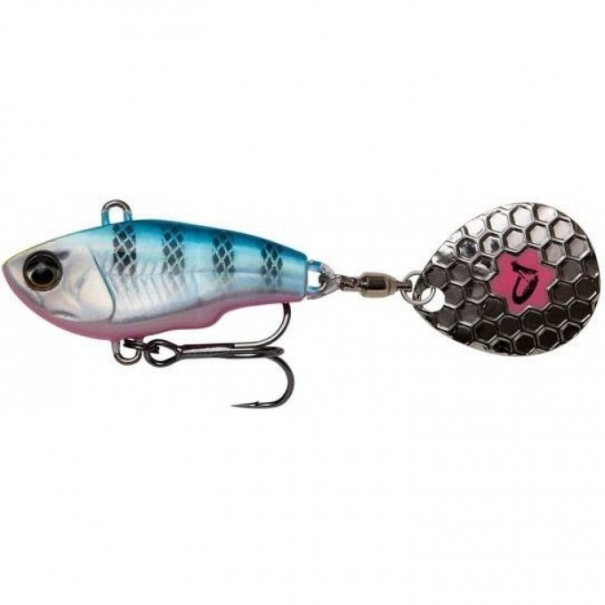 Блесна SAVAGE GEAR Fat Tail Spin 6.5cm 16g Sinking Blue Silver Pink 71767