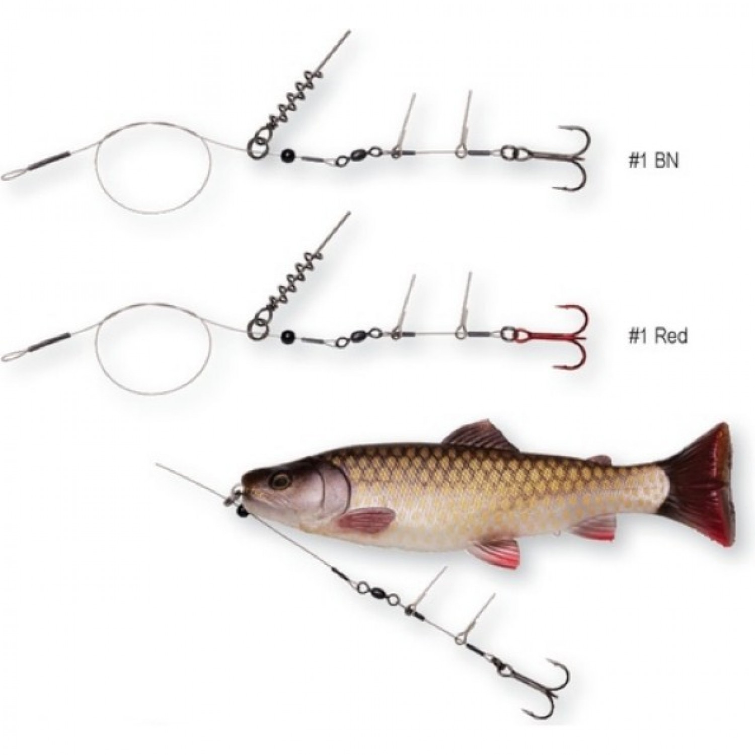 SAVAGE GEAR Corkscrew Rig 1 40cm 22kg 2pcs 72241. Купить