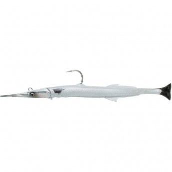 Приманка SAVAGE GEAR 3D Needlefish Pulsetail 14см 12г Sinking Pearl White/silver