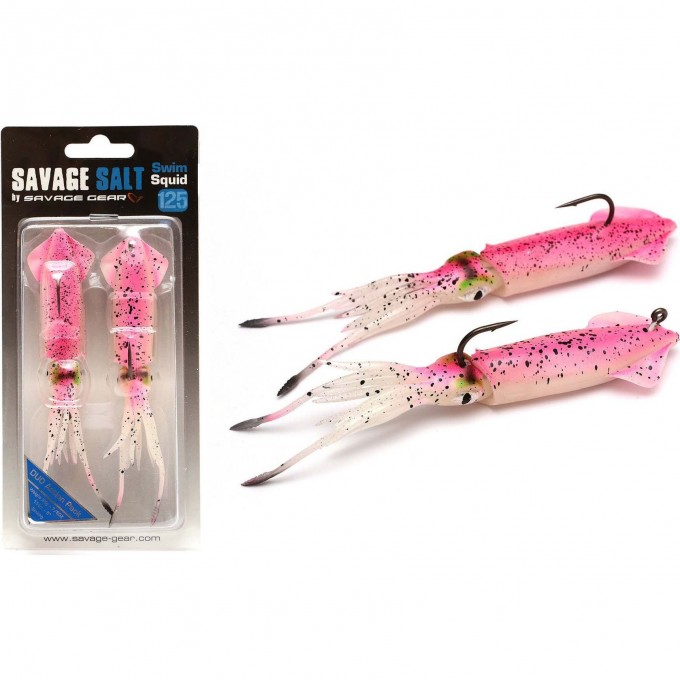 Приманка SAVAGE GEAR 3D TPE Swim Squid 125mm 25g Pink Glow 2pcs 62431