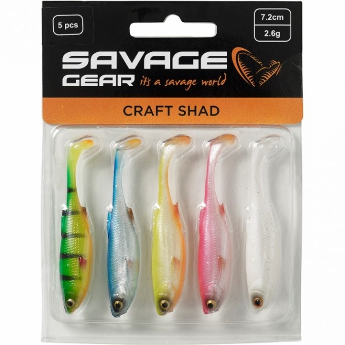 Приманка SAVAGE GEAR Craft Shad 8.8cm 4.6g Dark Water Mix 5pcs 74097