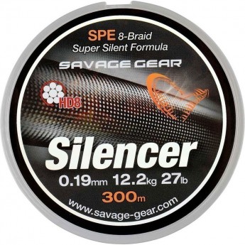 Шнур SAVAGE GEAR HD8 Silencer Braid 120m 0.19mm 27lbs 12.2kg Green Шнур SAVAGE GEAR HD8 Silencer Braid 120m 0.19mm 27lbs 12.2kg Green