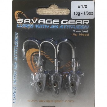 Воблер SAVAGE GEAR Sandeel Jigg Head 10g 1/0 12.5cm - 3pcs Воблер SAVAGE GEAR Sandeel Jigg Head 10g 1/0 12.5cm - 3pcs